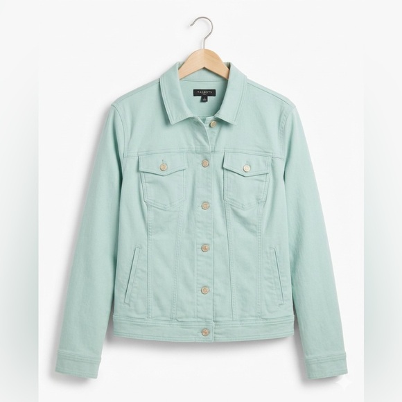 Talbots Jackets & Blazers - Talbots Mint Green Denim Jacket